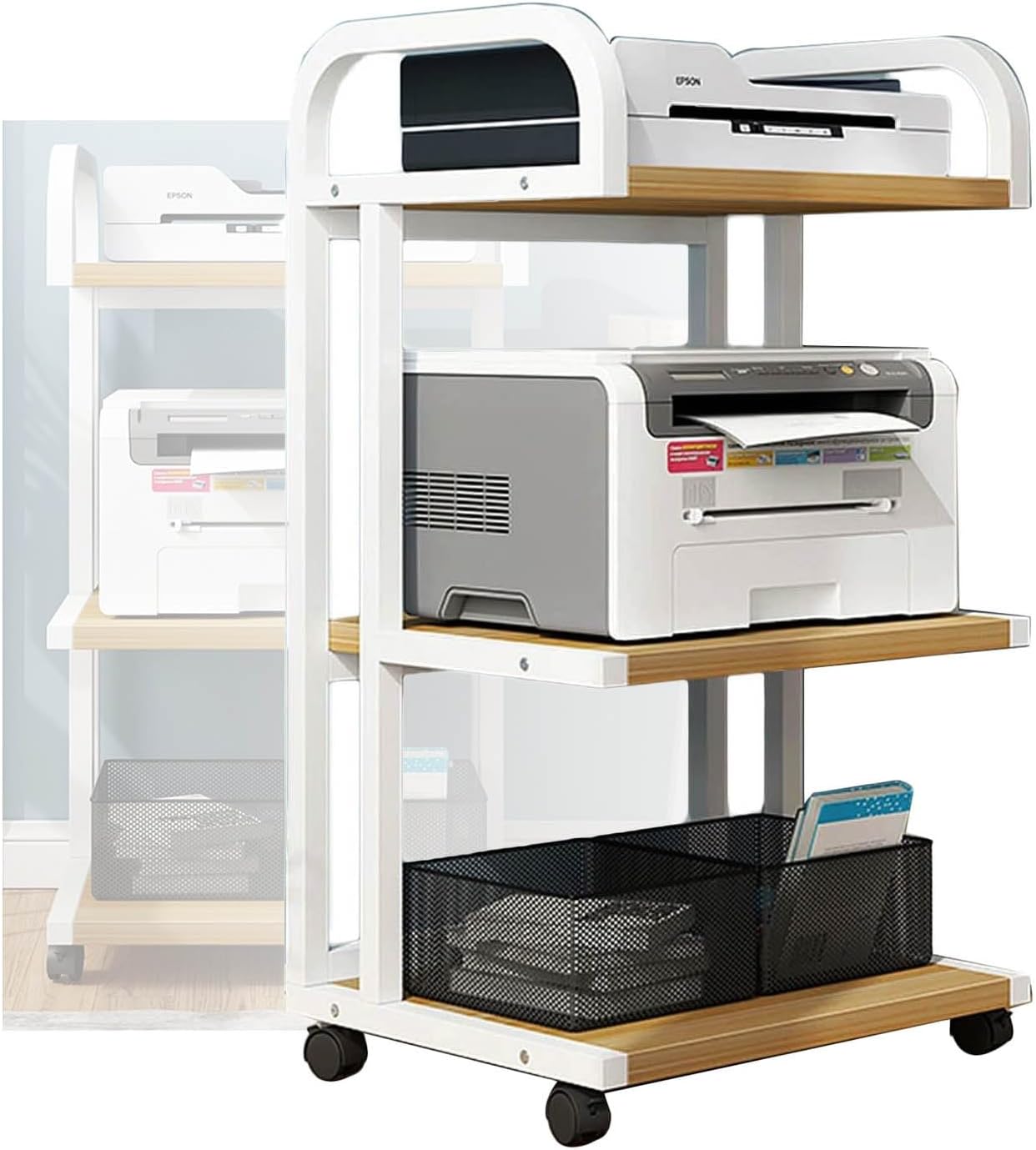 YLQFGUVWK 3-Tier AV Media Stand Player CD DVD Holder