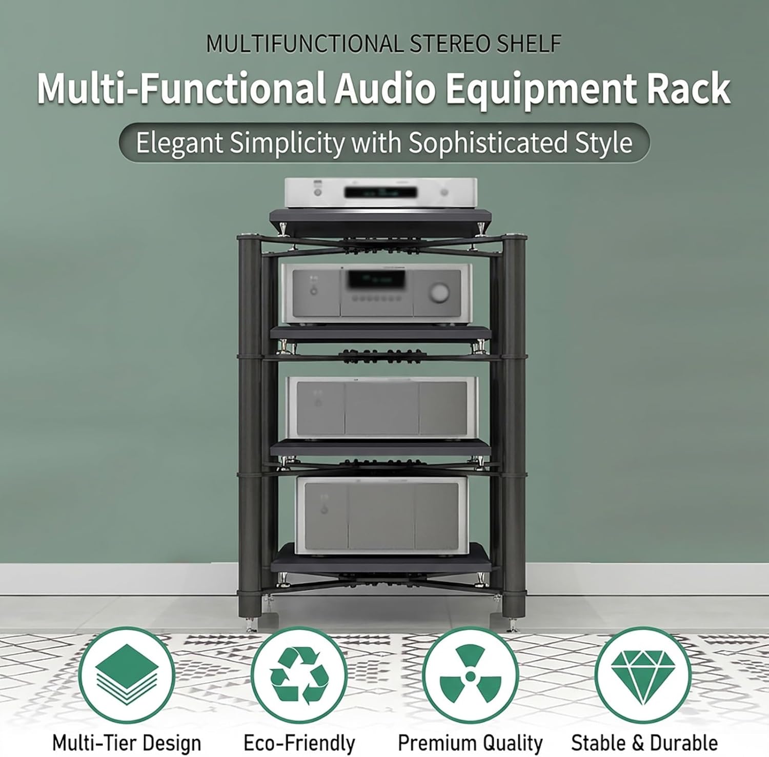 DKPLOE Heavy Duty Audio Component Rack
