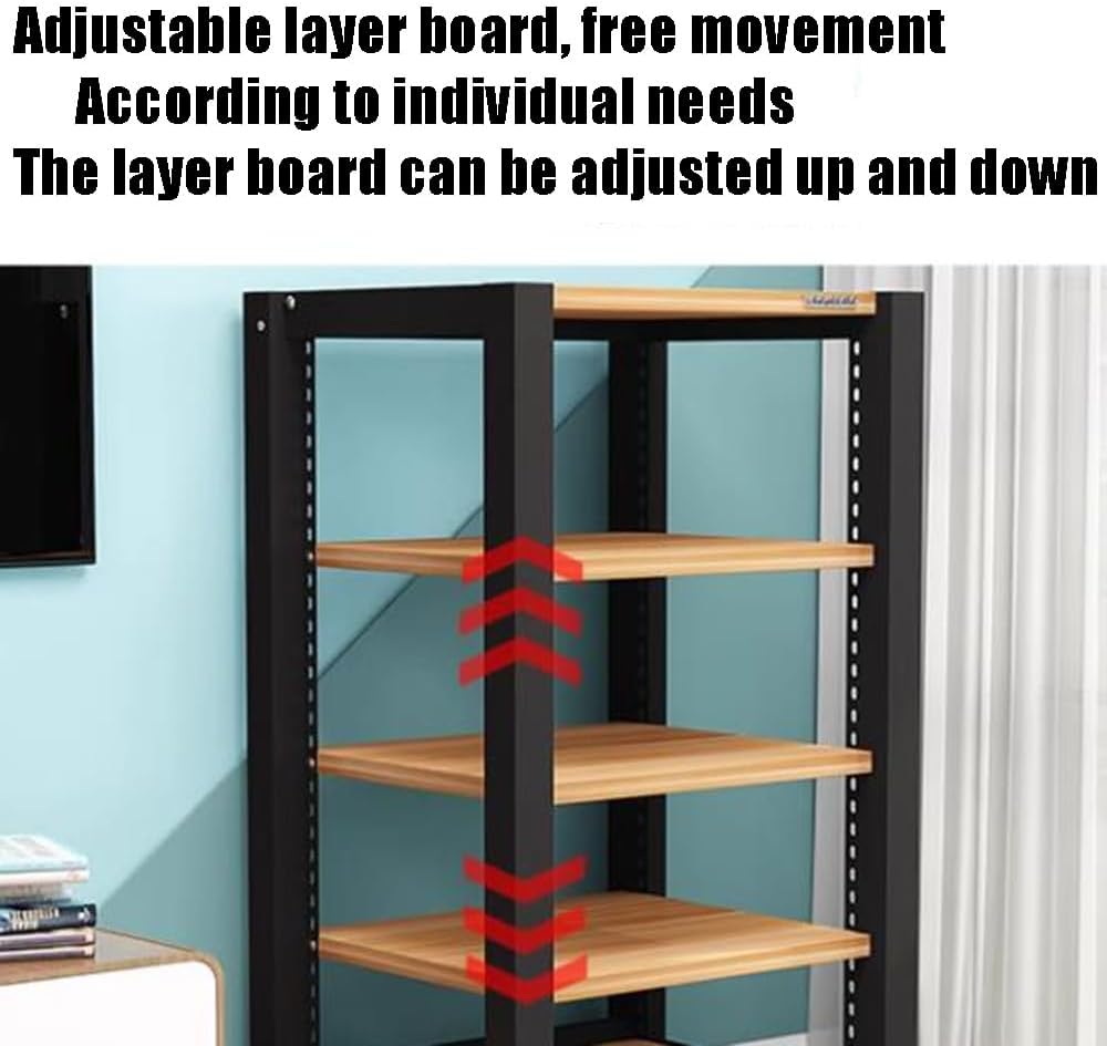 ZYXQQJ Heavy Duty Audio Component Rack 85/100cm Tall Audio-Video Media Stand