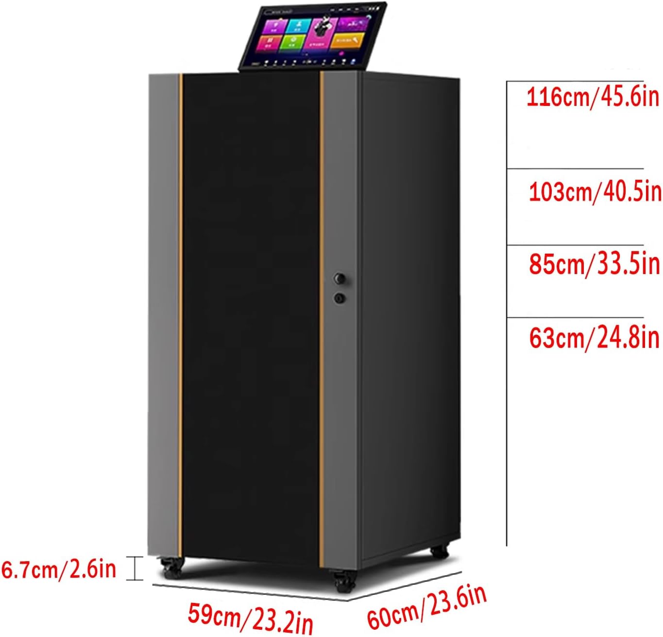 LYXWGRZD Modern Audio-Video Media Stand with Height Adjustable Wooden Shelf