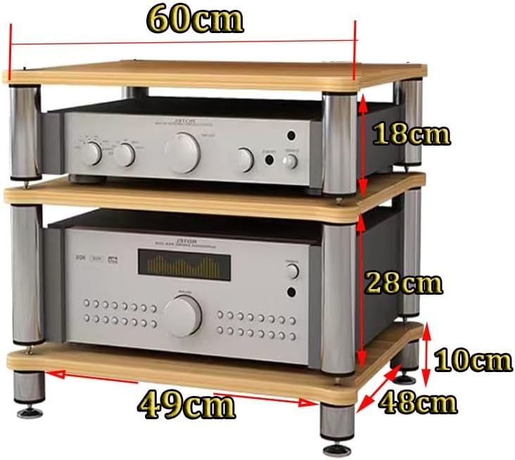 TAJMDGW AV Media Stand 3-Tier HiFi Racks Tower