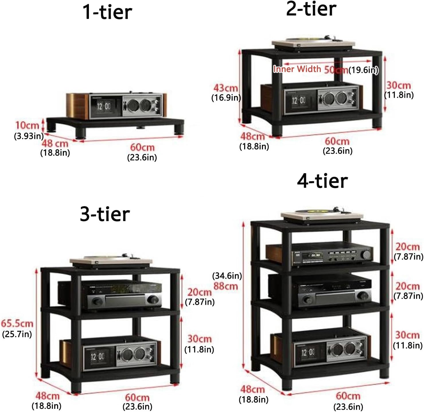 GUAWJRZDP Wooden Media Stands