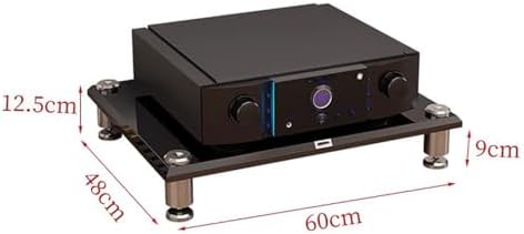 USZWBY HiFi Racksav Media Storage Cabinet for Home Stereo System 4 Tier Tall Audio Video Rack for Living Gaming Recording Room Organize Entertainment Compone(60 * 48 * 13Cm)