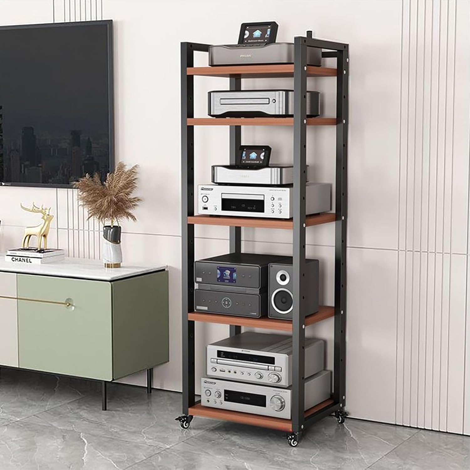 FZYUAN 5/6/7/8 Tier Media Storage Cabinet