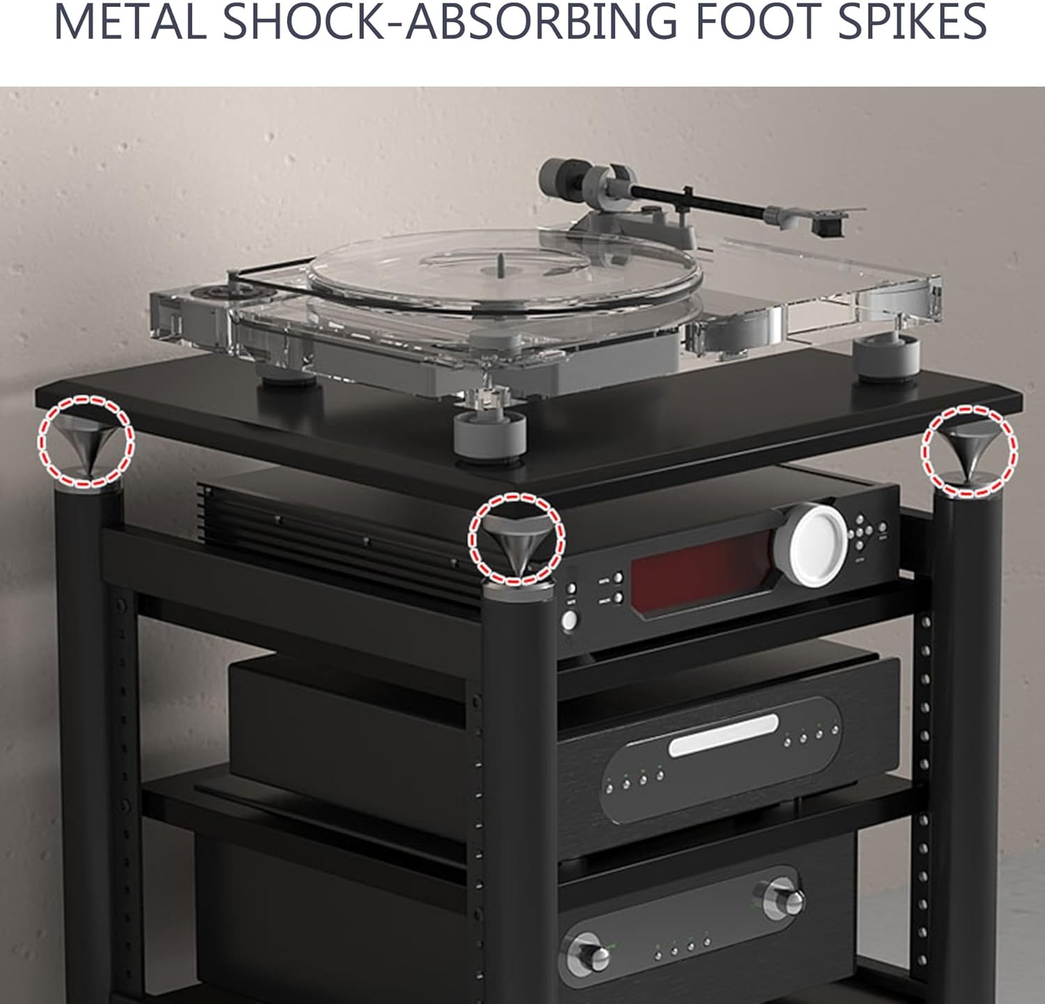 Leaceuv Audio Rack Stereo Cabinet