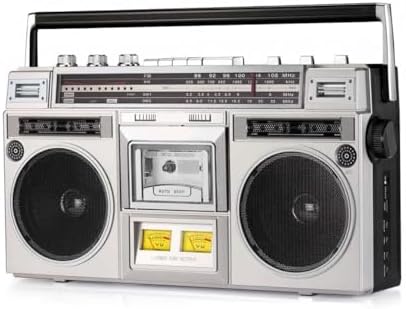 Portable Bluetooth CD Player & Cassette Recorder with AM/FM Radio