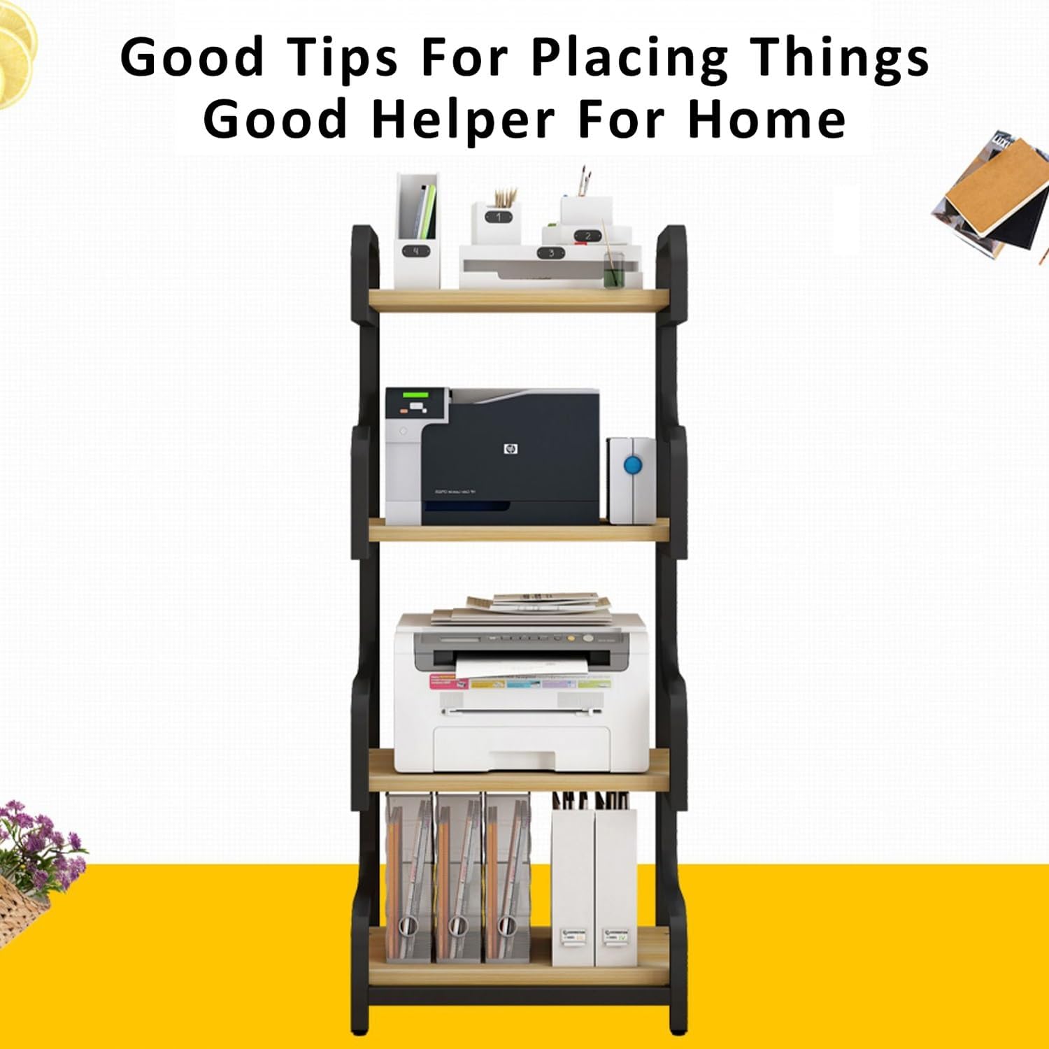 Media Stand Stereo Cabinet Video Media Stand Audio Rack 3-Tier AV Media Stand Floor-Standing Audio Rack with Shelf Audio Rack DVD Display Cabinet for Living Gaming Recording Room.(Original wood)