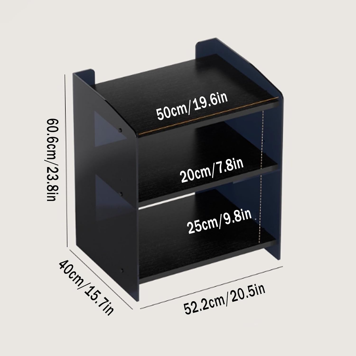 LYXWGRZD Clear Acrylic Audio Rack Wood Shelf - 3/4Tier Amplifier Cabinet with Height Adjustable for Home Theater