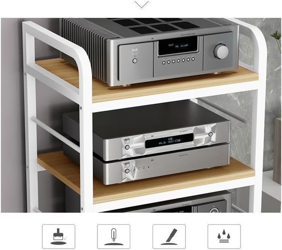 BIUBPW Audio Media Stand Home Stereo Rack Corner Media Storage Cabinet