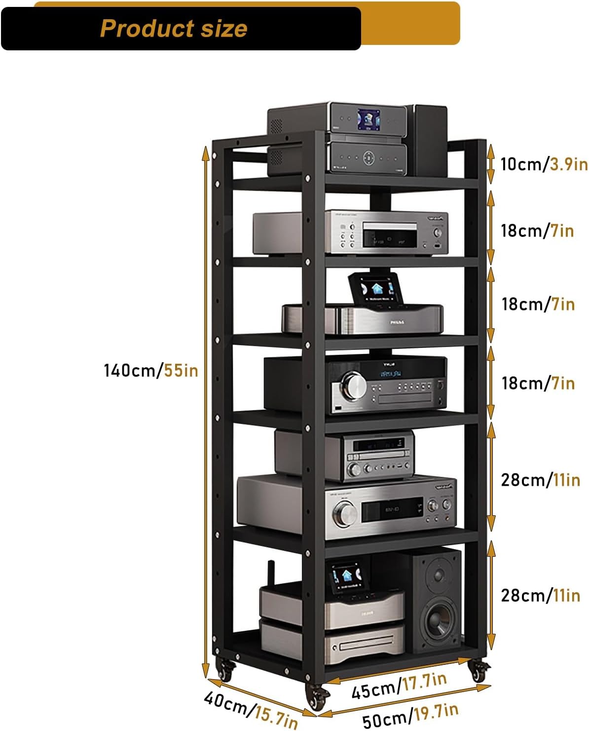 XEOKXOIT 6 Tier AV Media Stand