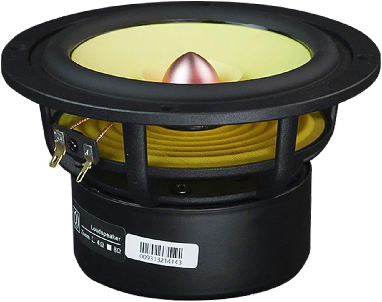 1Pc 5.25 Inch Fever Full Range Speaker Aluminum Cone Loudspeaker 4 8 Ohm 50W Bookshelf HiFi Home Theater Music Speaker(8 Ohm Speaker)