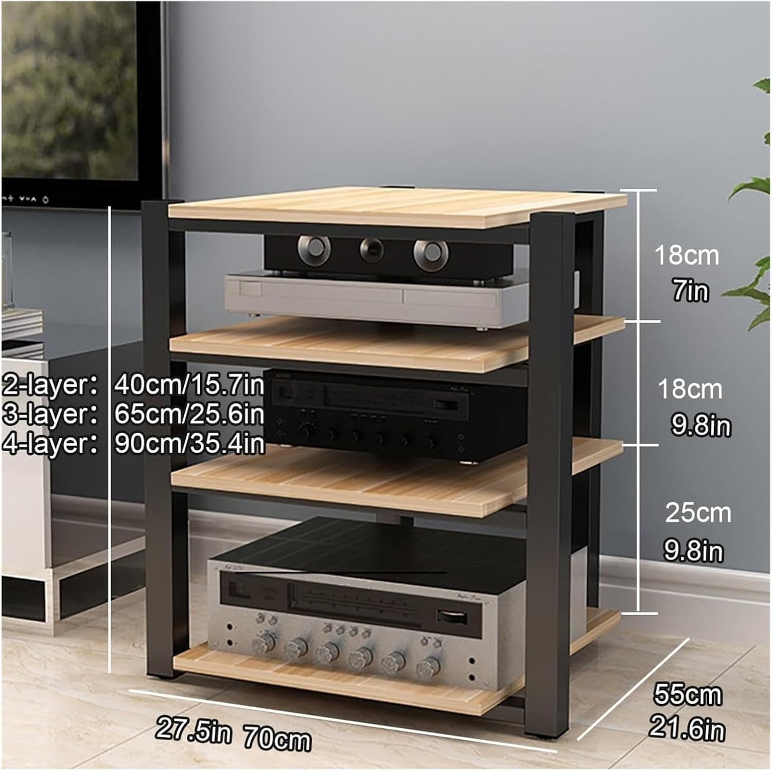 2/3/4 Tier Av Audio Rack