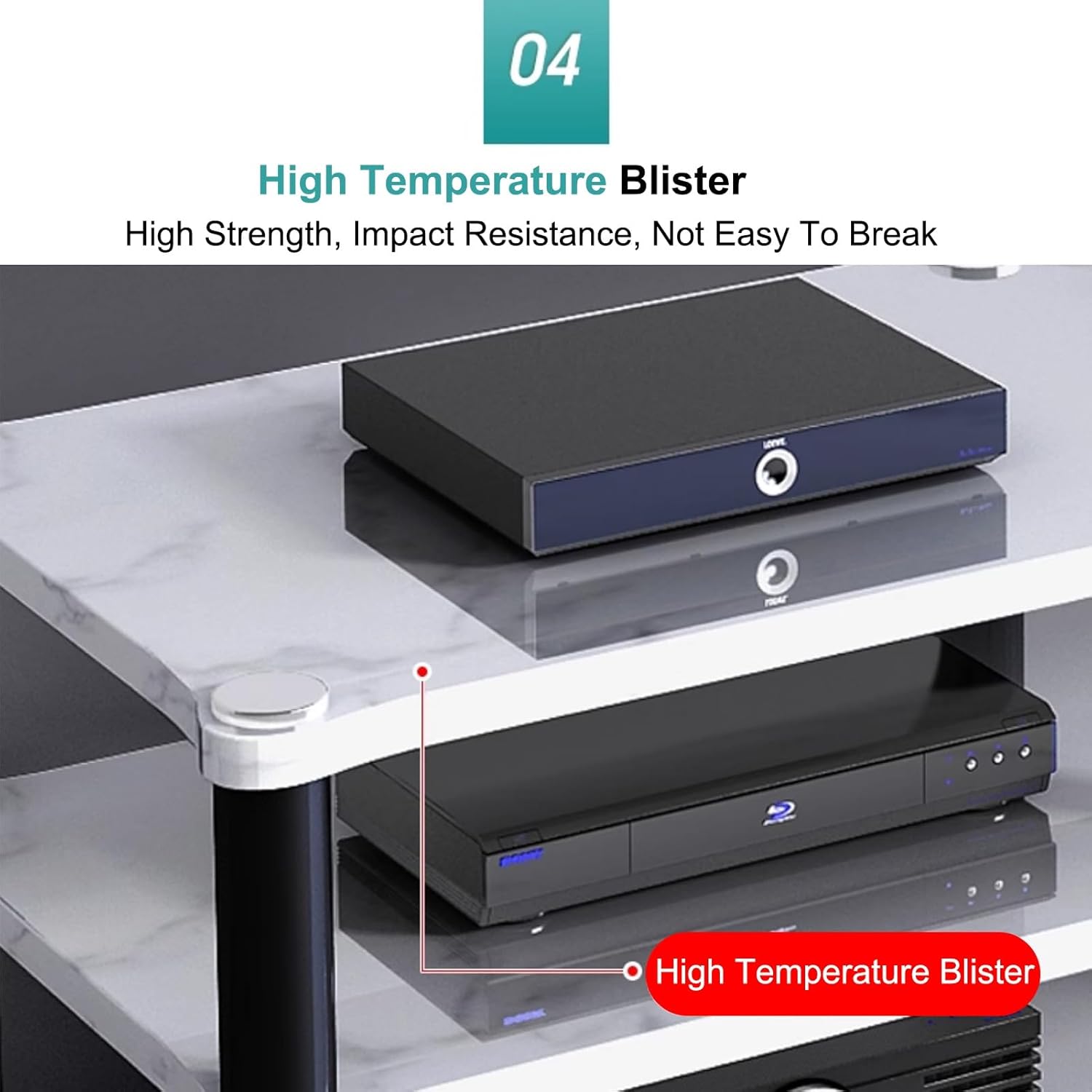 ZIGTUEI Audio Video Media Stand Cabinet