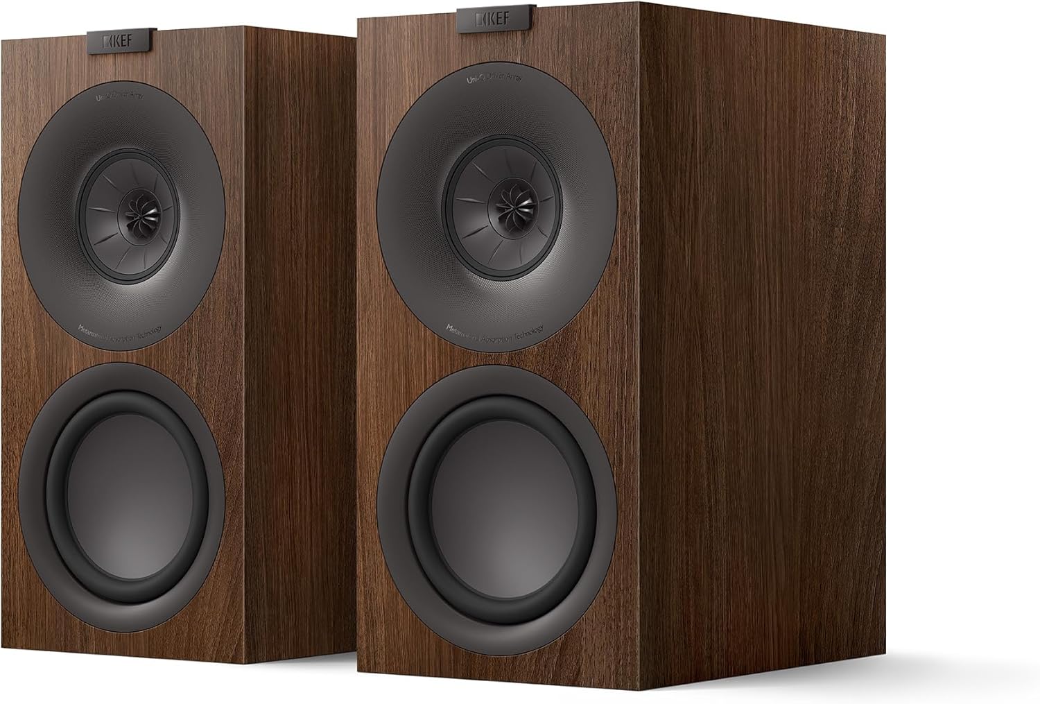 KEF Q Concerto Meta Three-Way Bookshelf Speaker - Pair (Walnut)