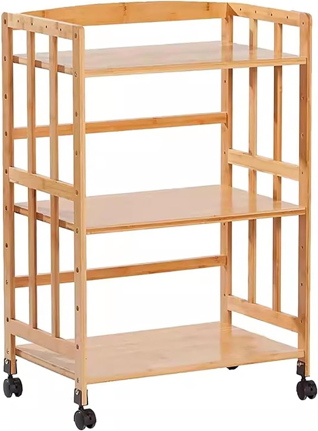 XingLi 2/3/4/5- Tiers Media Stand Audio/Video Rack CD Player Stand Stereo Component Storage Cabinet with Wheels Easily Movable