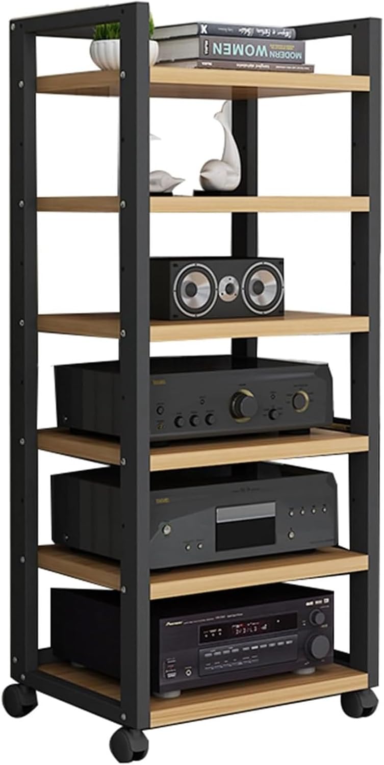 ZYLDDS 6-Tier AV Media Stand Corner Rack