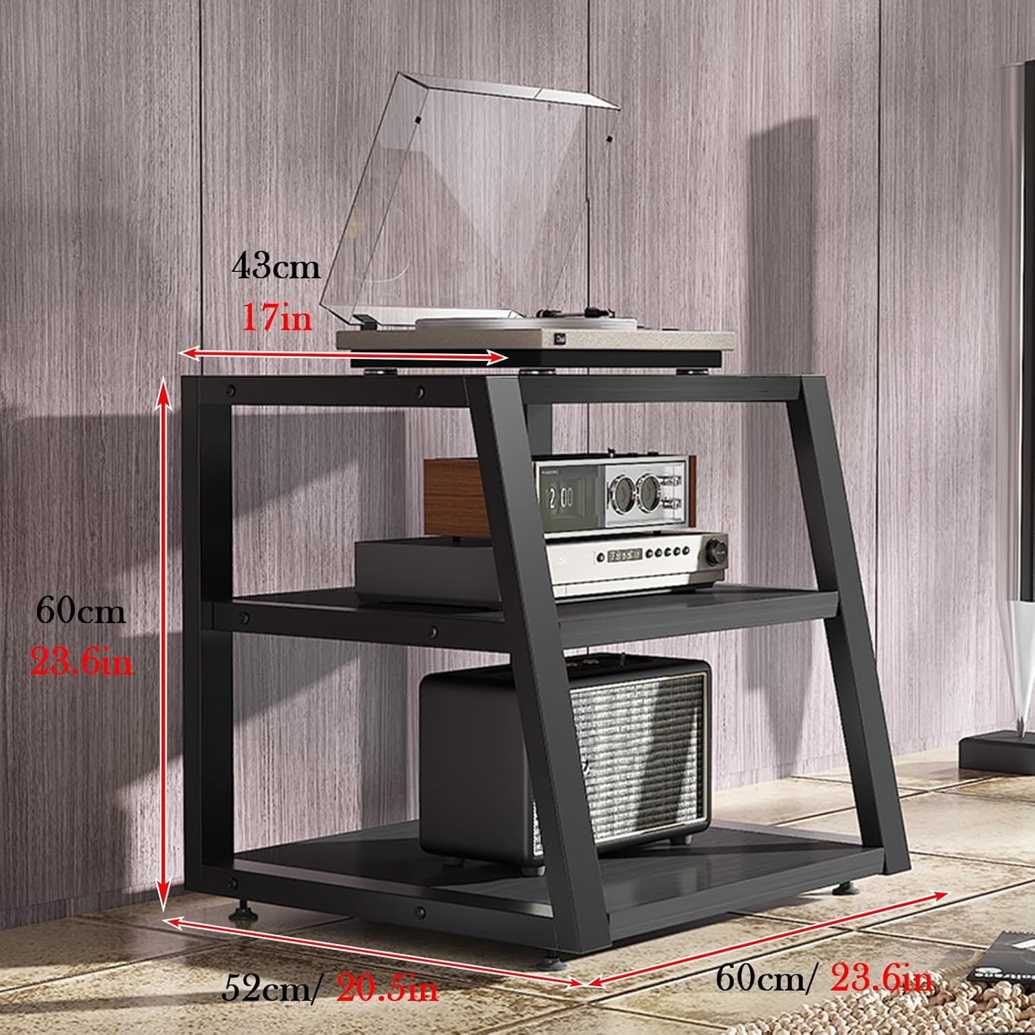 Corner Audio Rack Cabinet for Home Theater