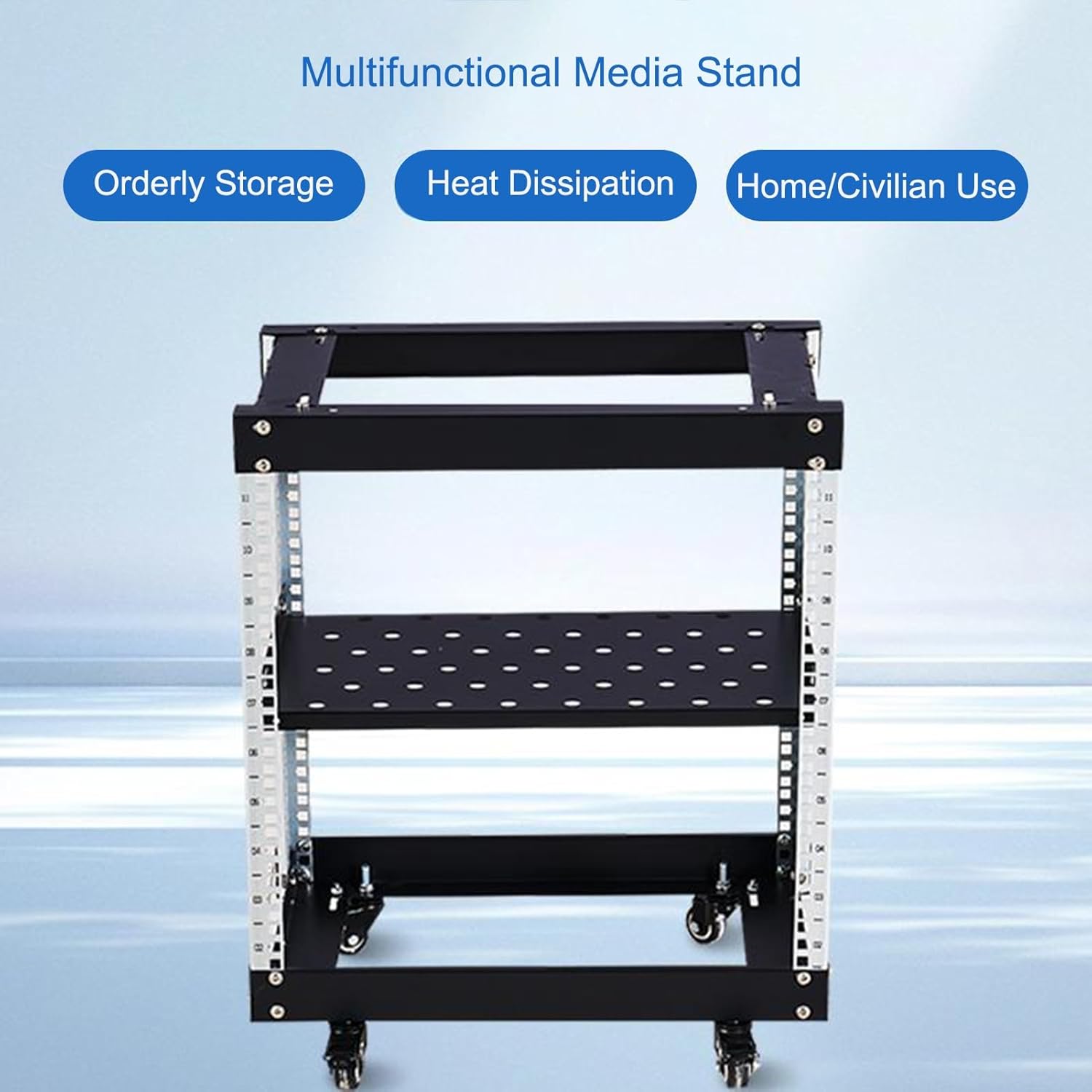 DLYZAYE Modern AV Media Stand on Wheels