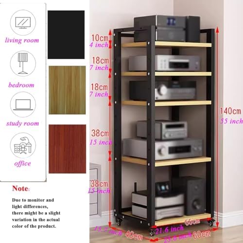 5-Tier Tall Audio/Video Corner Media Stand