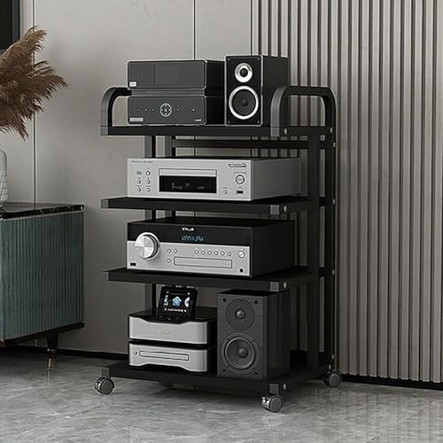 AV Media Stand with Wheel Audio Rack