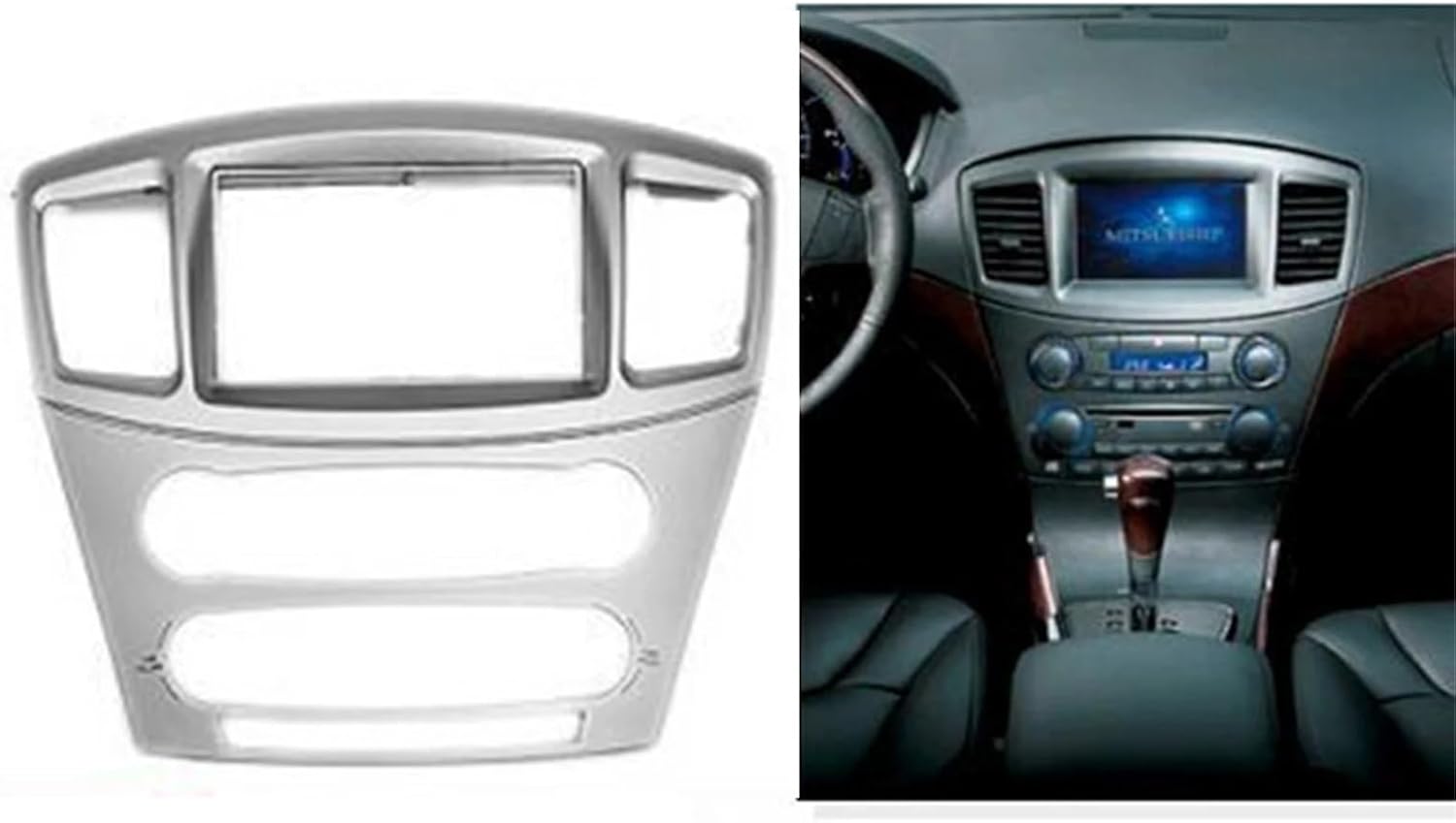 Car Replacement Double Din Car Radio Fascia Compatible with Galant 2004-2010 Grunder 2007+ Stereo Player Panel Dash CD Trim Installation Kit Car Interior