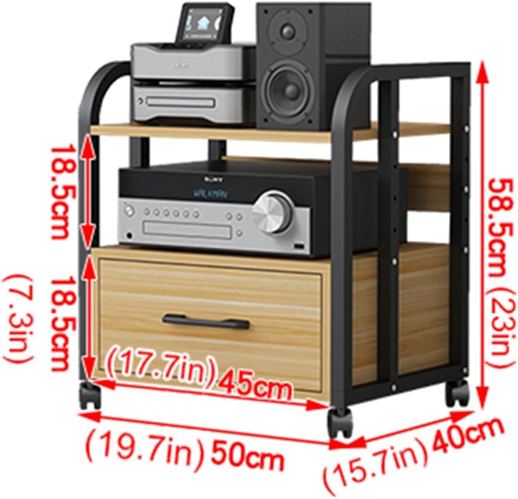6 Colors/4 Sizes Audio Rack with Drawer Amplifier Stand