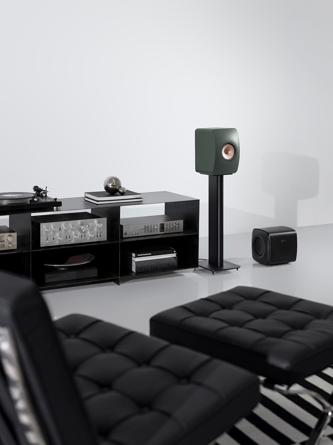 KEF LS50 Meta Passive Bookshelf Speakers - Pair (Moss Green)