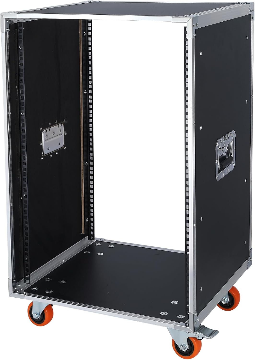 WikrOck AV Gear Rack 16U Home Audio & Video Stage Stereo Equipment Storage Cabinet Stand On Wheels - 16U 19in Server IT Network Data Devices Storage Rack Cabinet - SC01-16U
