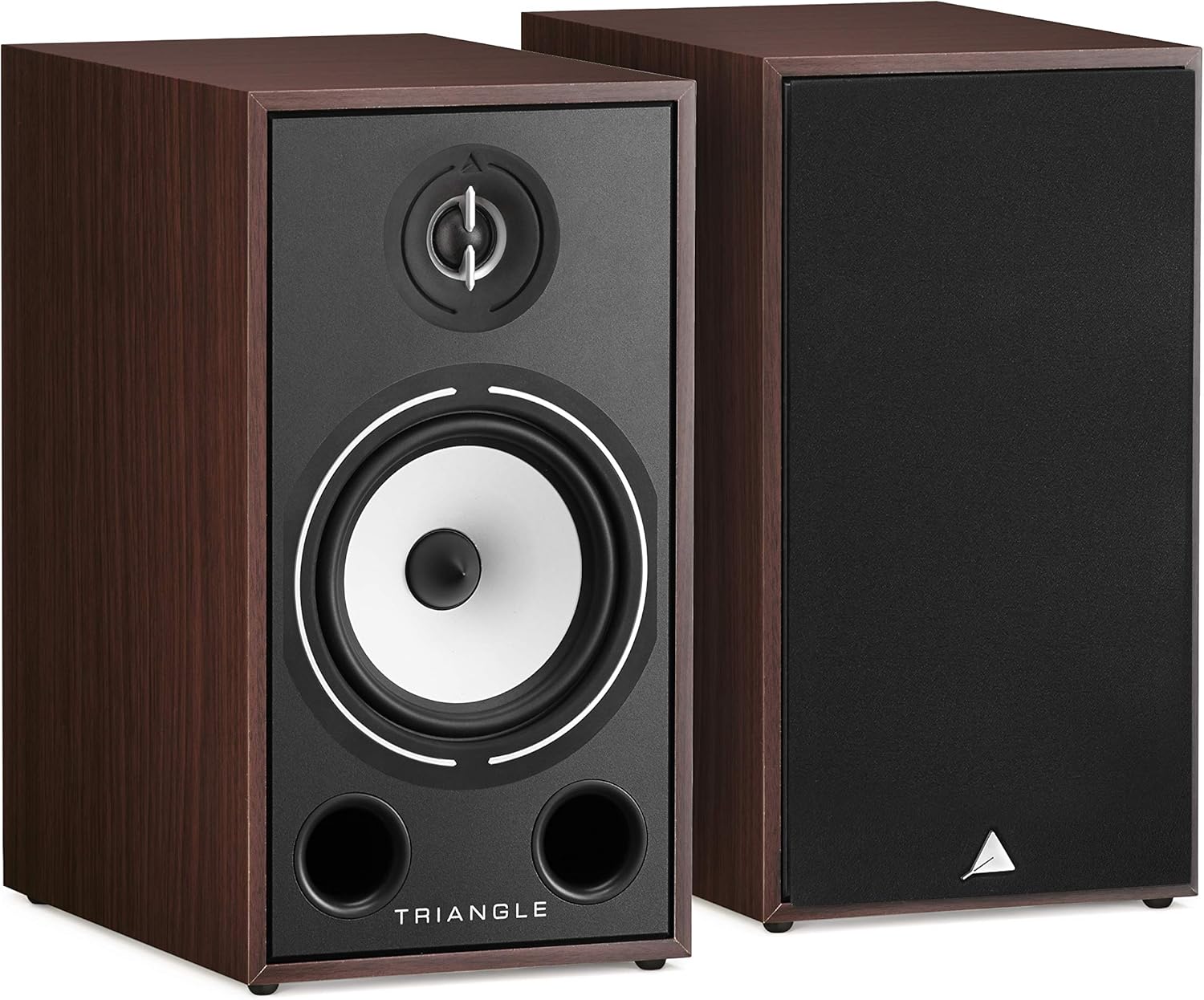 triangle - BOREA BR03 Hi-Fi Bookshelf Speakers - Power handling 100W - Output 90 dB/W/m - Versatile Music and Home Cinema - 206 x 380 x 314 mm - Walnut (Pair)