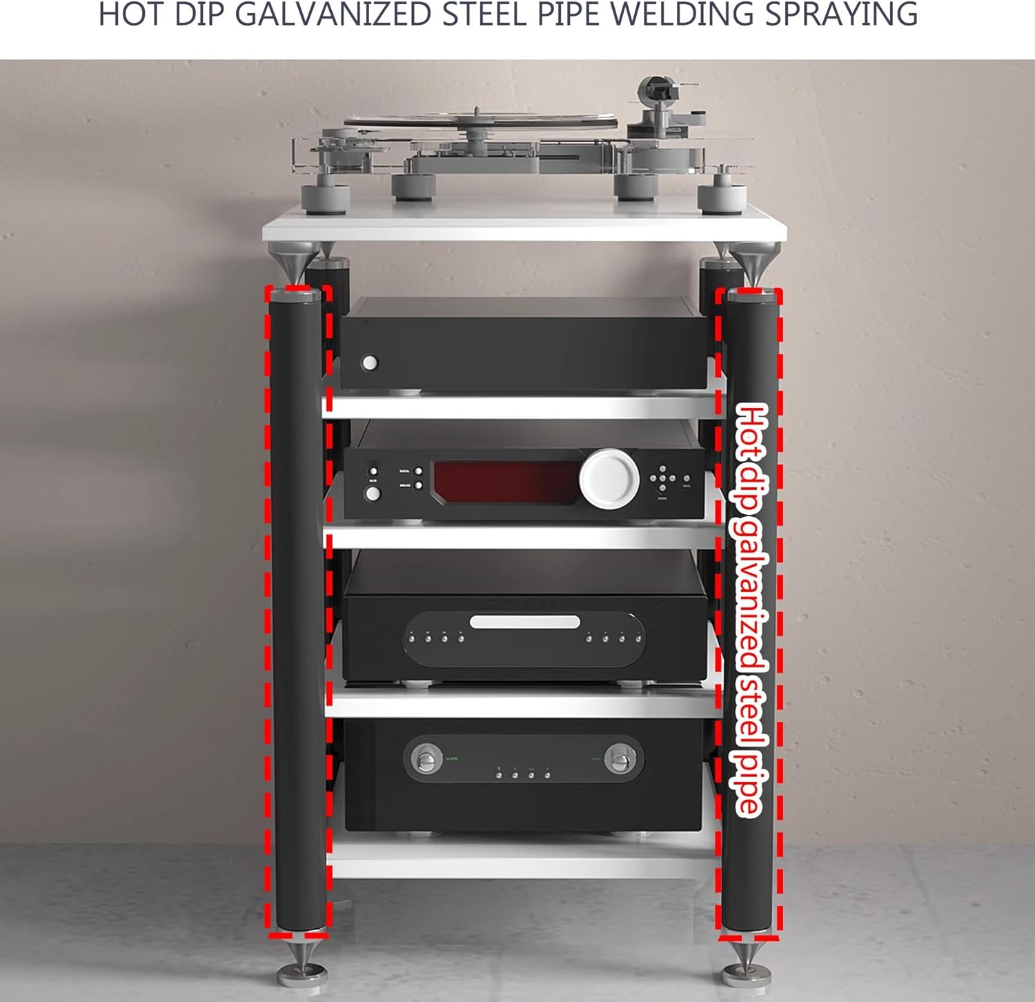 Leaceuv Audio Rack Stereo Cabinet