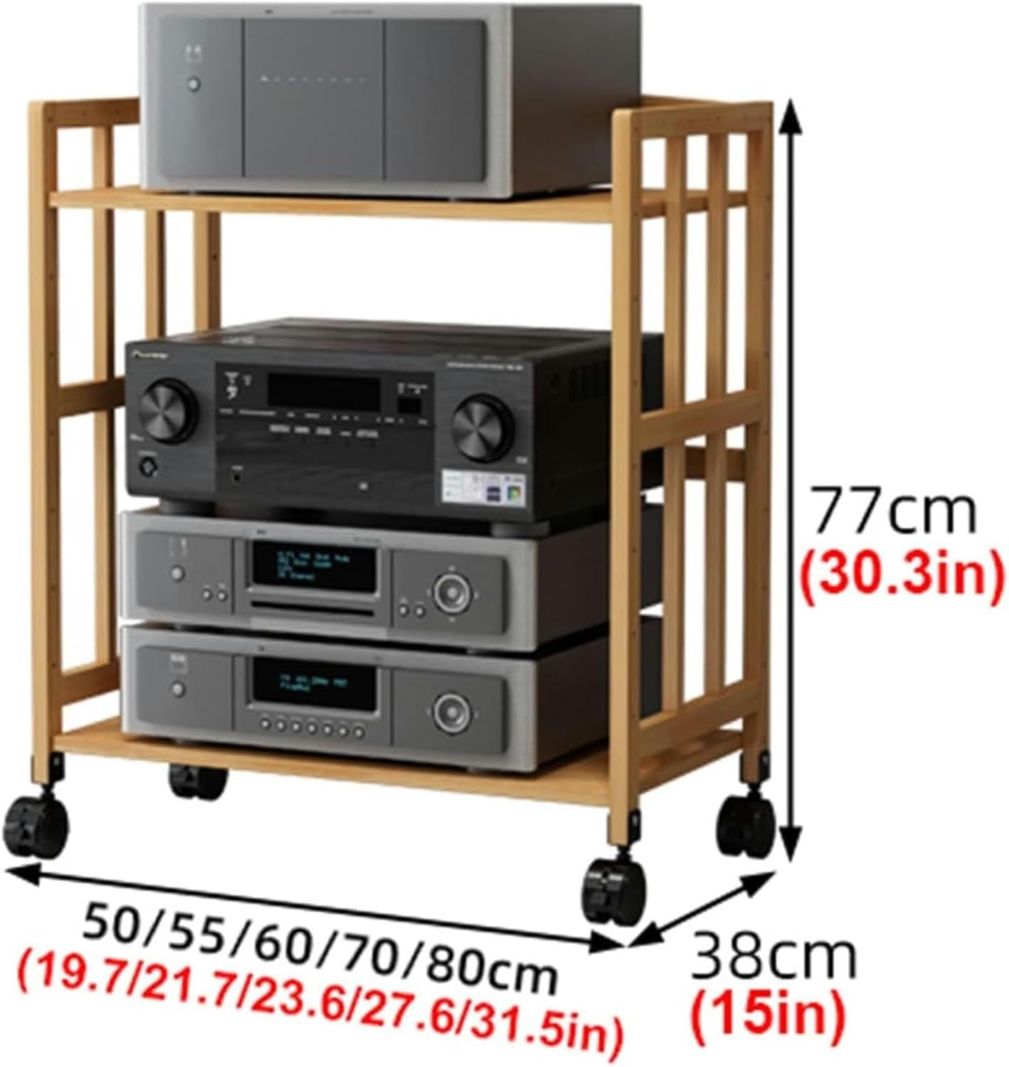 LGEOELIAS 2/3/4/5-Tier Media Stand Audio Rack CD Player Stand