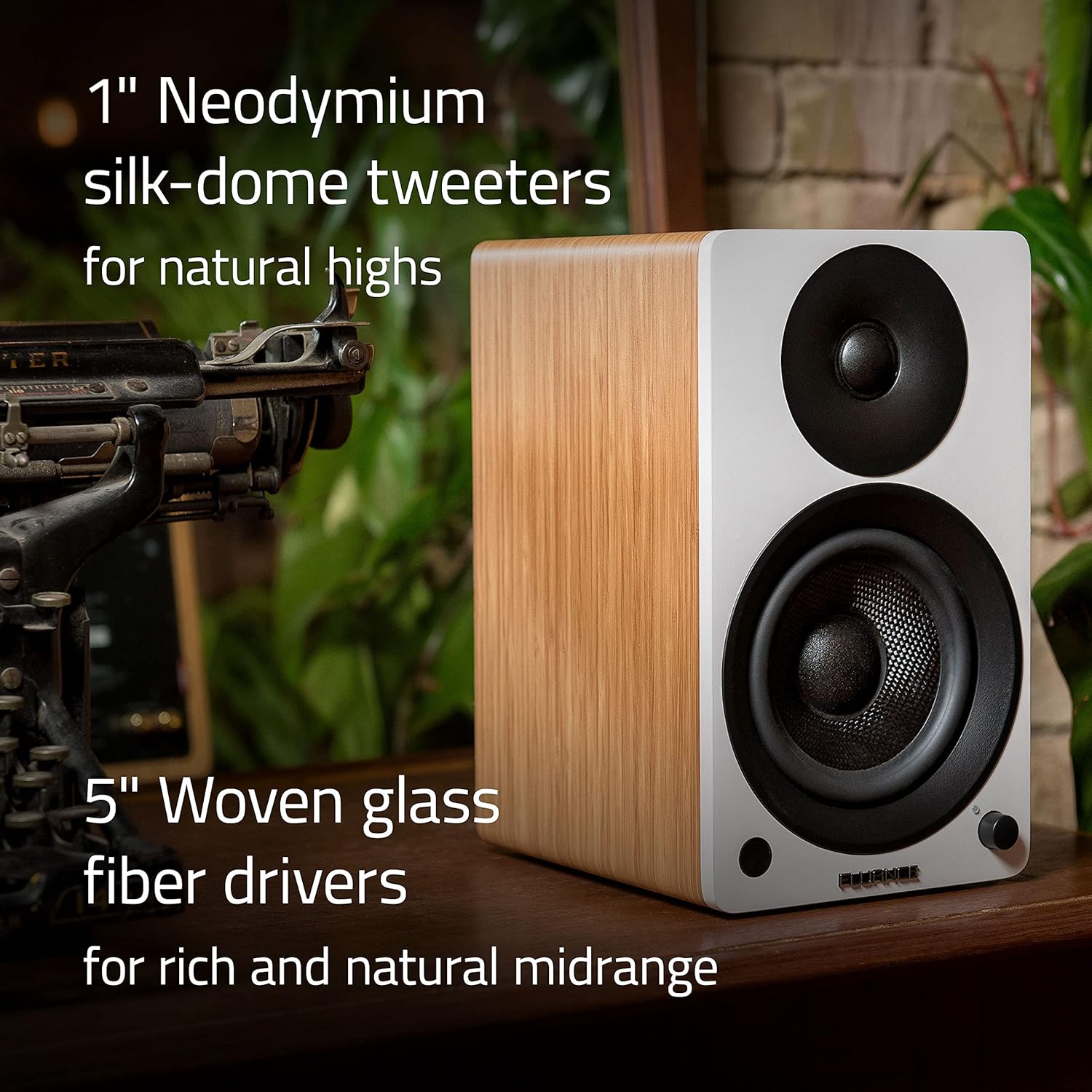 Fluance RT81+ Elite HiFi Vinyl Turntable (Walnut) and Ai41 Powered Bookshelf Speakers (White Walnut) Bundle: High Fidelity Sound