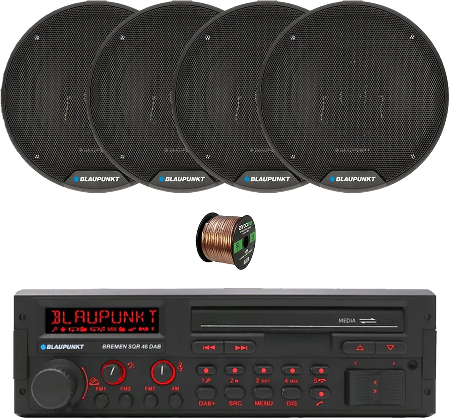 Blaupunkt Bremen Single DIN 80's Retro Classic USB Bluetooth AM/FM Radio Receiver