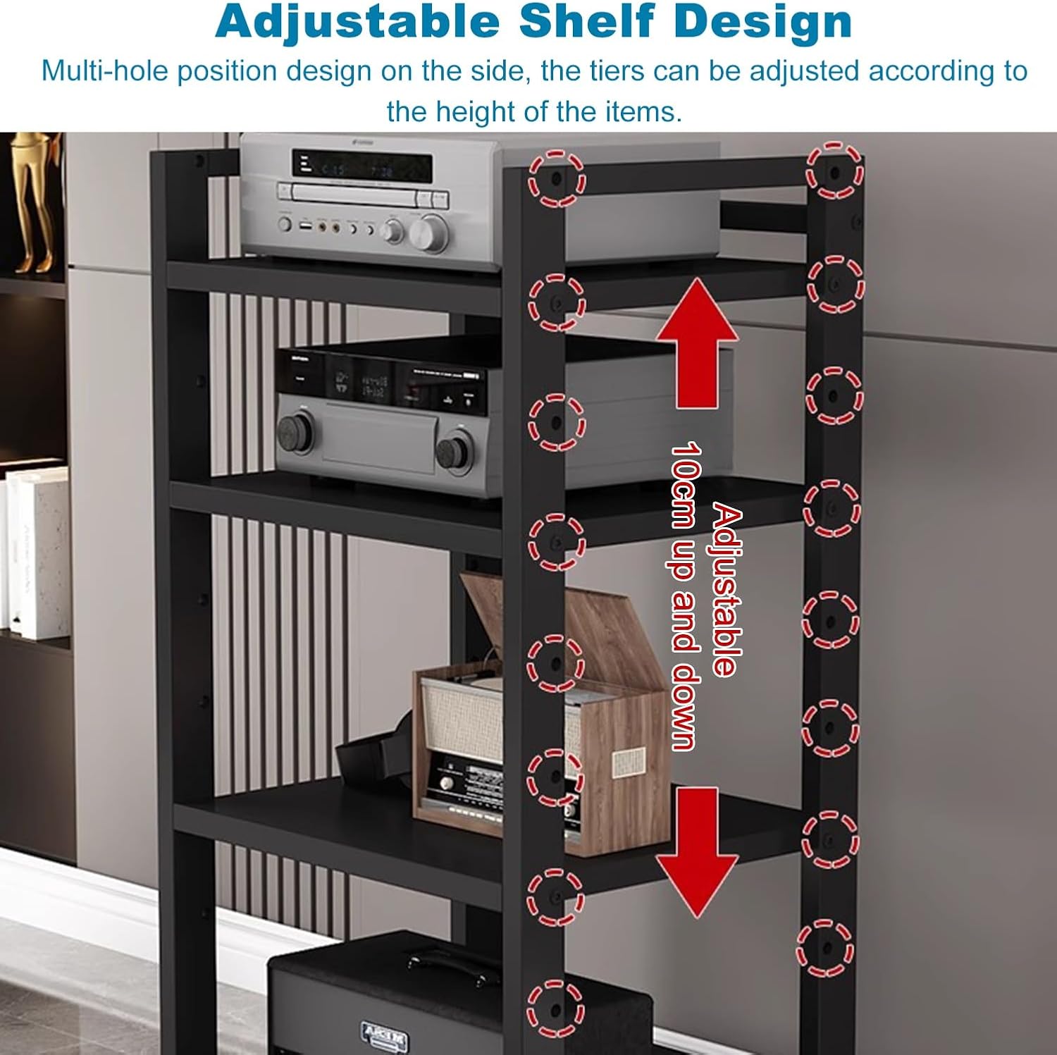 4-Tier AV Media Stand