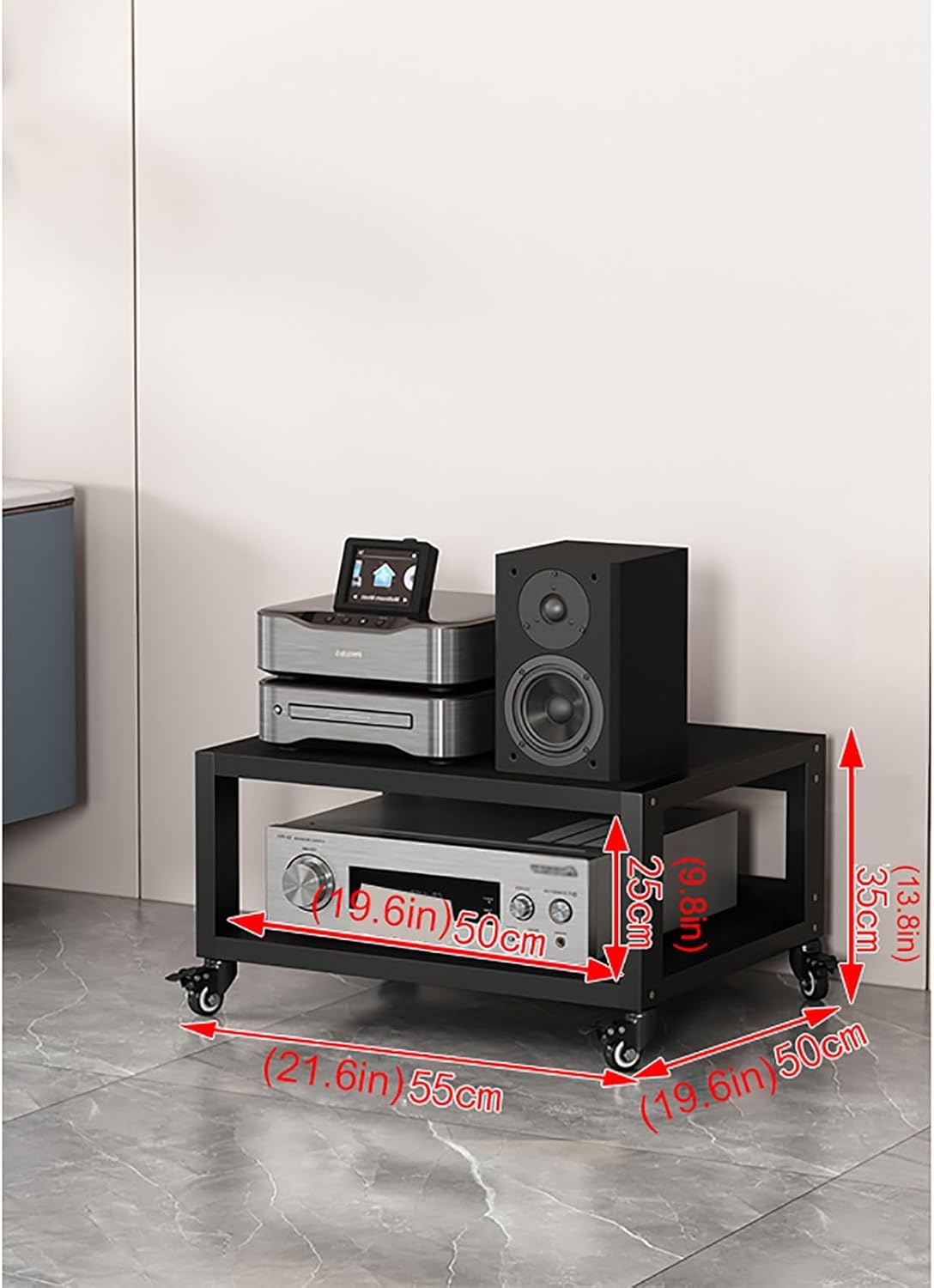 XingLi 2/3/4-Tier Movable Audio Video Components Cabinet