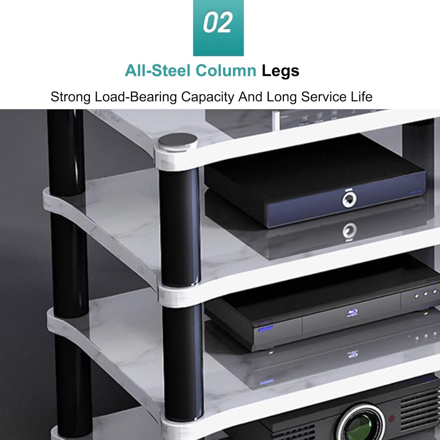 ZIGTUEI Audio Video Media Stand Cabinet
