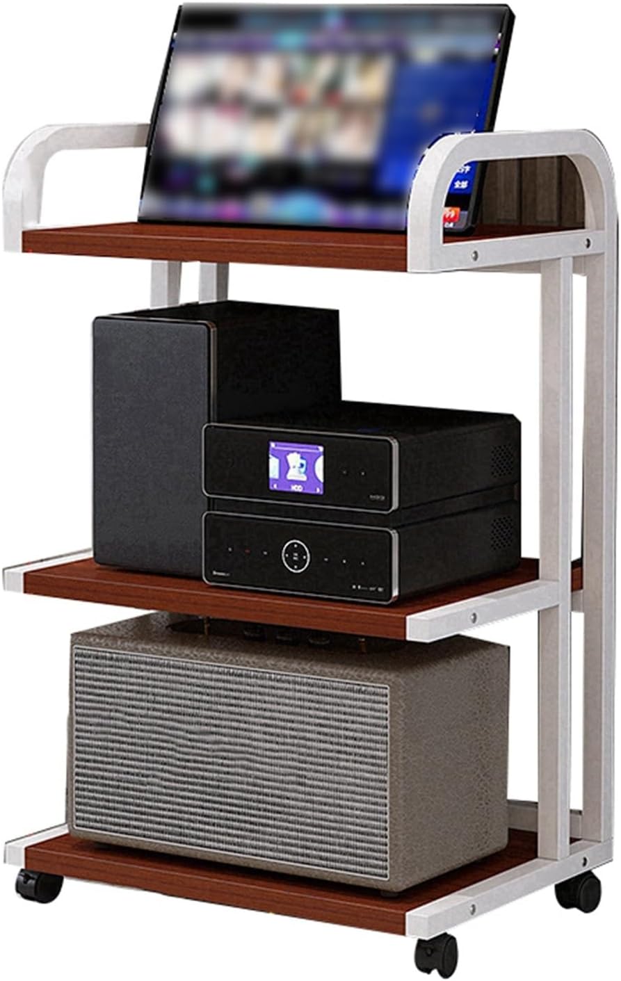 YLQFGUVWK Stand Record Player Stand 3-Layer Wooden Shelves