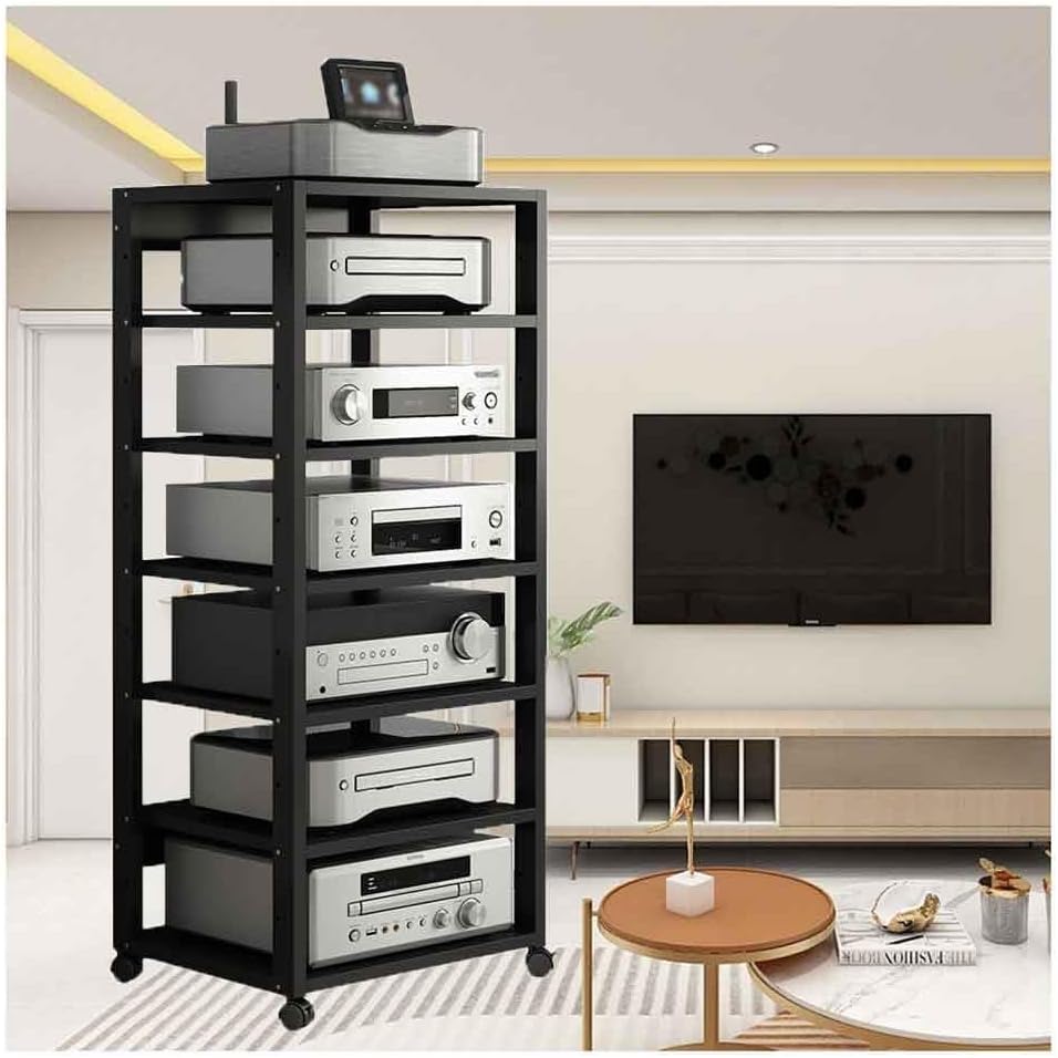 Record Player Stand - 7 Tier AV Media Stand