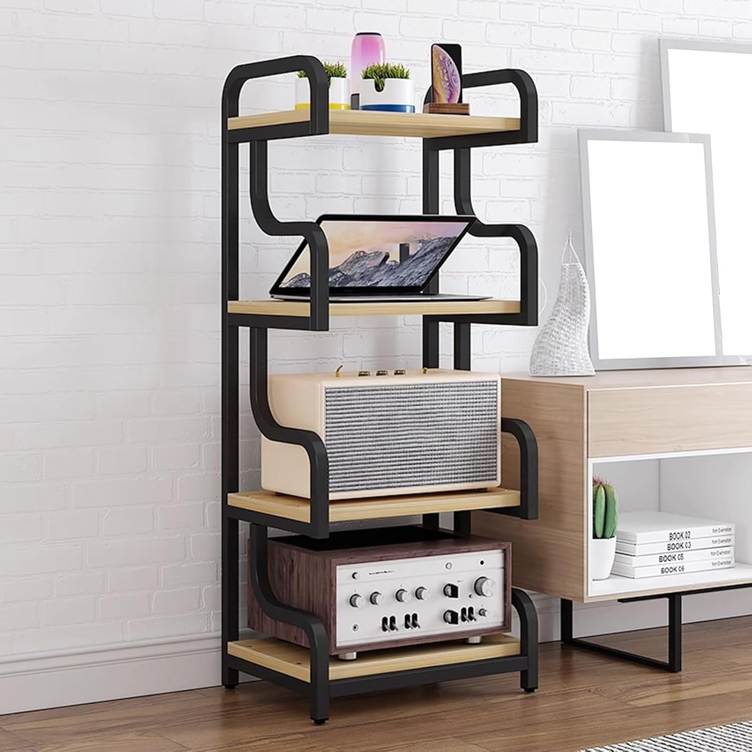 Modern Stereo Cabinet - Audio Rack & Media Stand for Record Players