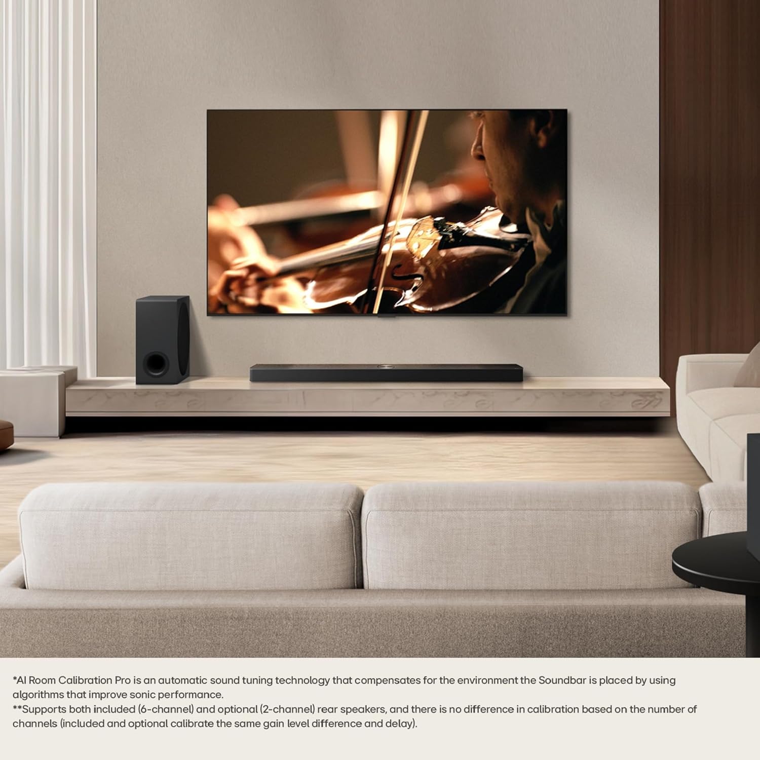 LG S95TR 9.1.5-Channel OLED evo TV Matching Home Theater Soundbar with Rear Surround Speakers and Wireless Subwoofer