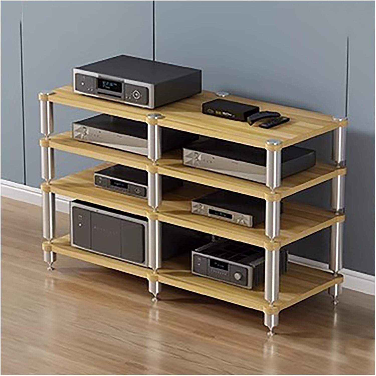 HDYZJQ Heavy Duty 4-Tier Audio Rack/Stereo Shelf Tower