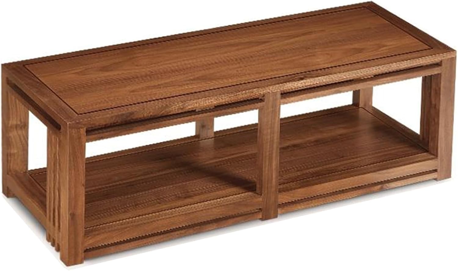 LYXWGRZD 2 Tier Solid Wood Media Stand