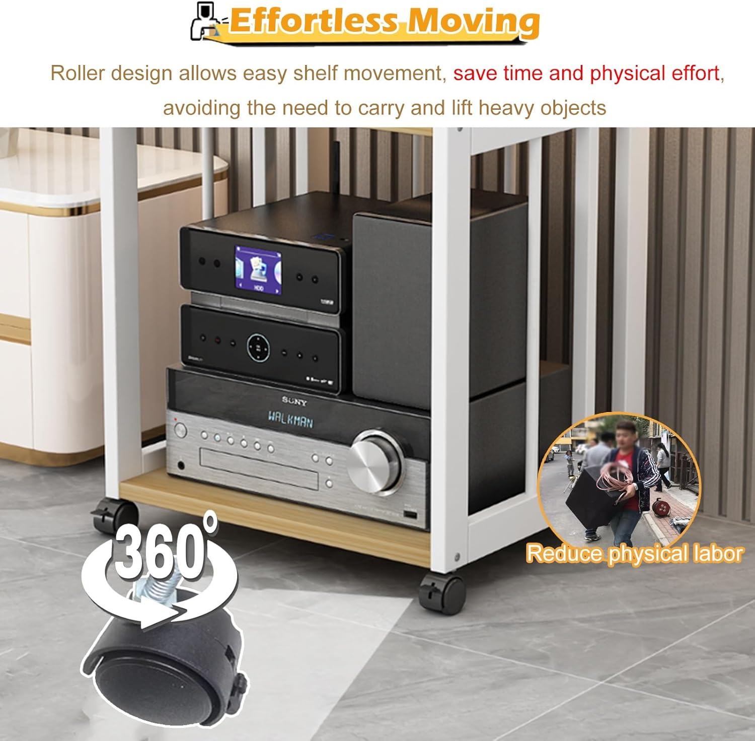 WLCGYD Height Adjustable Amplifier Rack Shelf