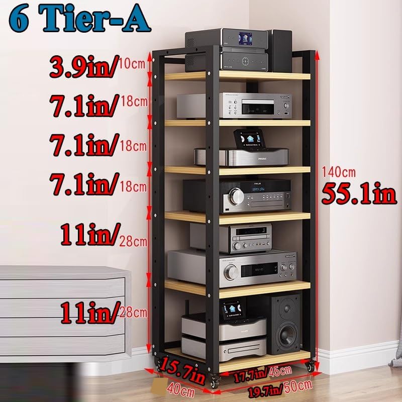 5/6/7 Tier AV Media Stand Audio Rack Shelf