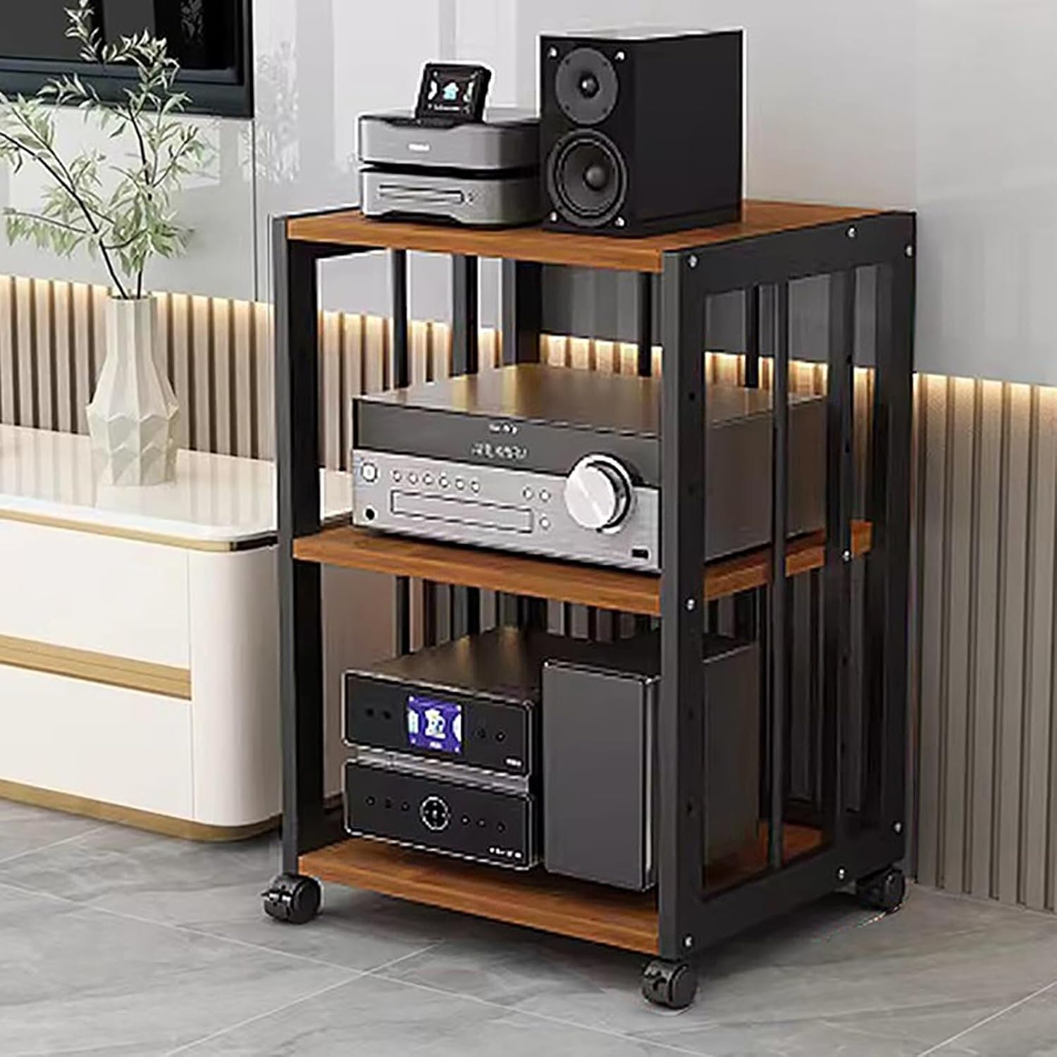 ZGHQHCDRH 3/4/5-Tier AV Media Stand