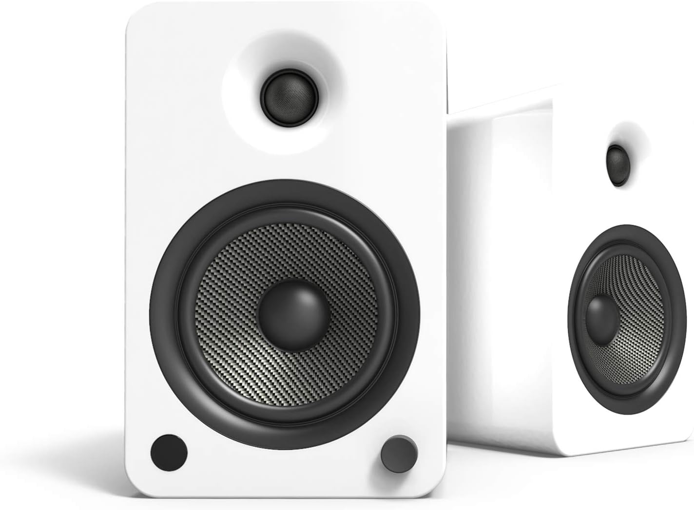 Kanto YU6GW Powered Bookshelf Speakers with Bluetooth and Phono Preamp | Pair | Gloss White
