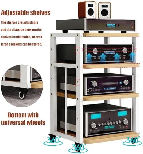 Mobile AV Media Stand with Wheels