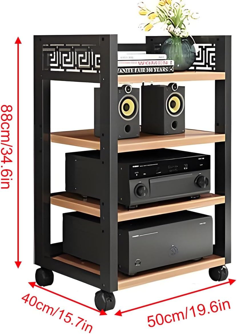 3 4 5Tier AV Media Stand Component Cabinet Corner Shelf
