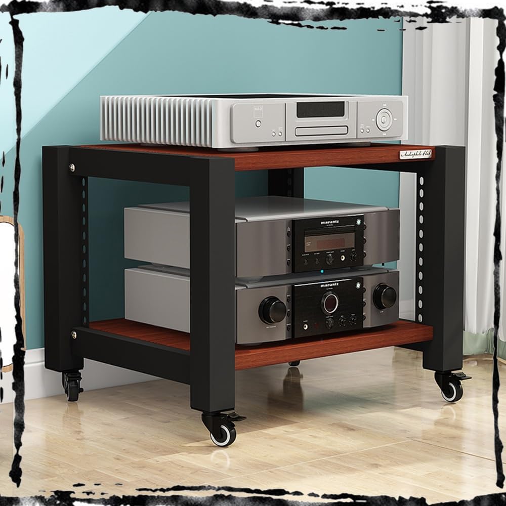 ZYXQQJ Heavy Duty Audio Component Rack 85/100cm Tall Audio-Video Media Stand