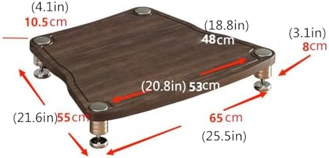 UYCVT Av Media Stand - Corner Audio-Visual Cabinet Stereo Rack for Record Player & Gaming Space-Saving Av Tower Stylish Media Console for Home Theater & Entertainment-Wood-1-layer